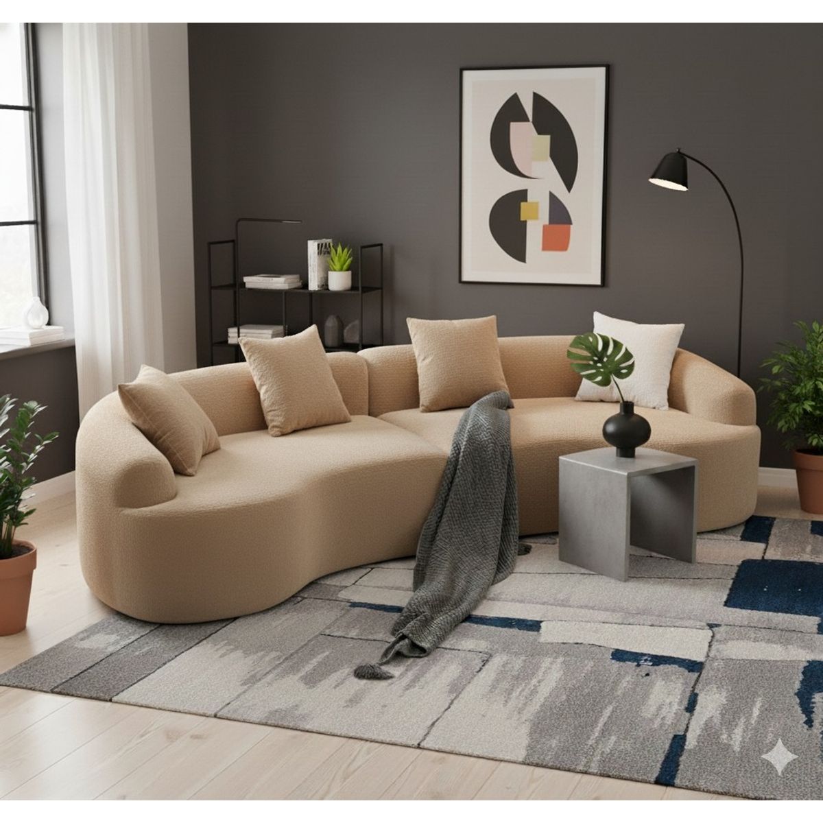 AMBIHOME - Sofá Curvo Elegante Doris Ambienta Home