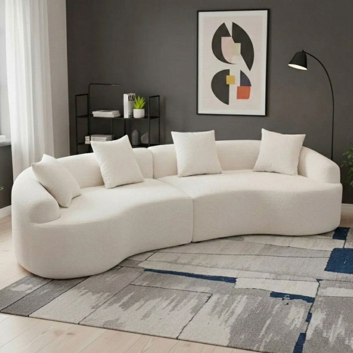 AMBIHOME - Sofá Curvo Elegante Doris Ambienta Home