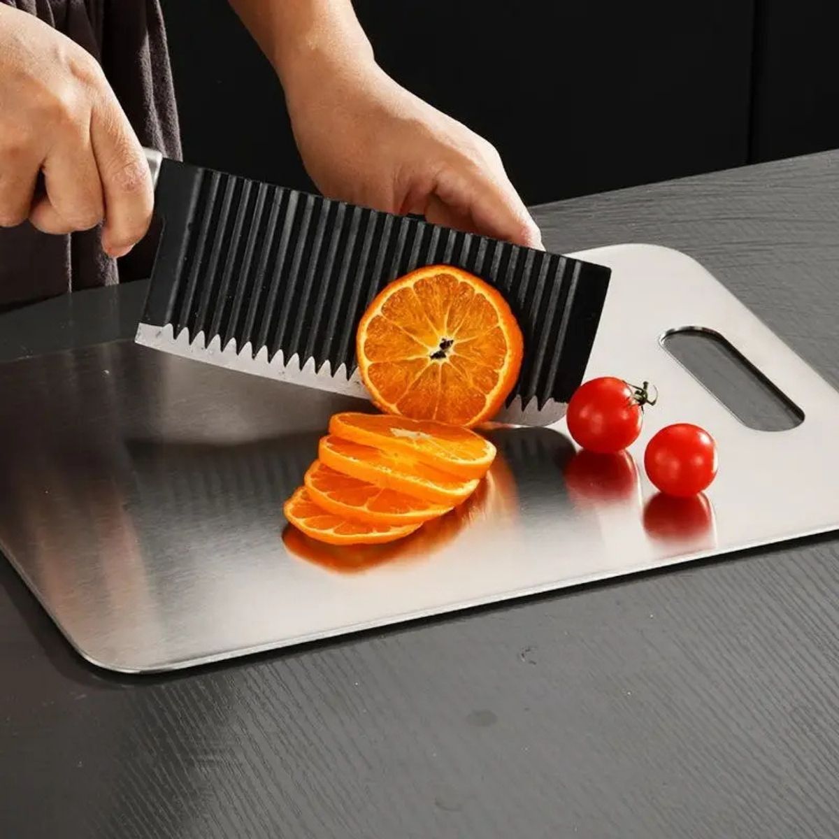 PENTHA - Tabla de Picar Inoxidable 34×23 cm  Calidad Profesional