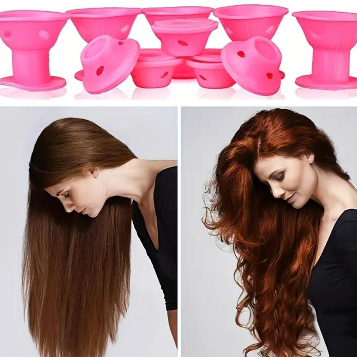 GENERICO - RULEROS DE SILICONA PARA ONDULAR CABELLO