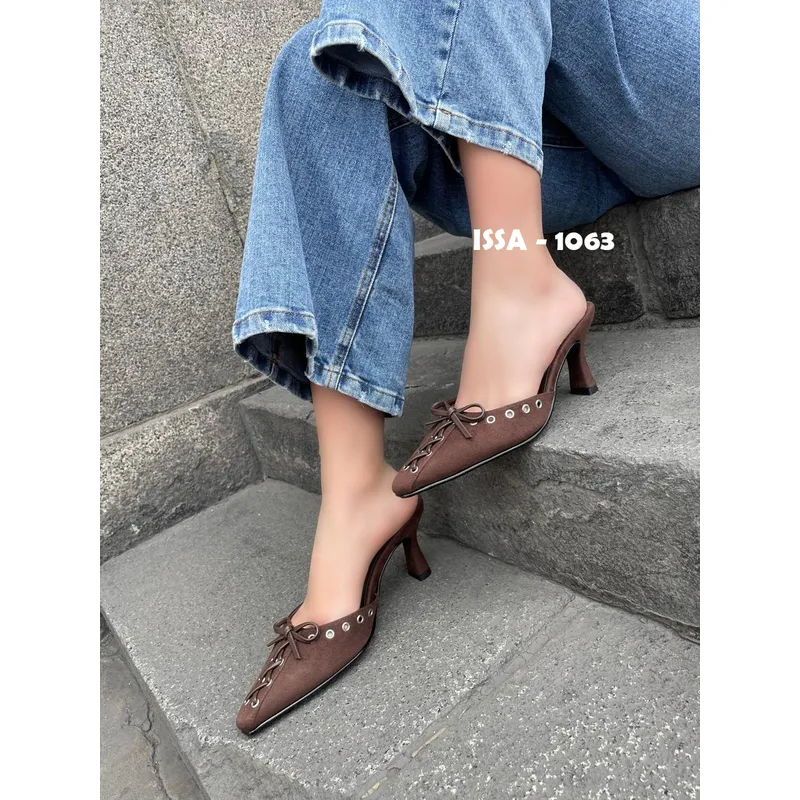 GENERICO - HEELS DANSEY EN TEXTURA TIPO GAMUZA EN MARRON