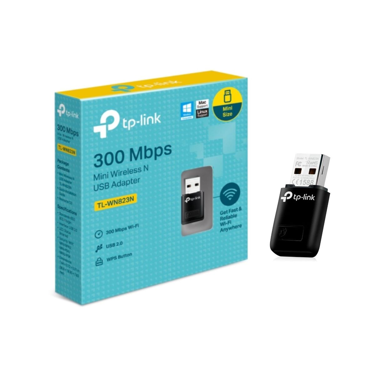 TP LINK - Adaptador USB Wifi TP-LINK TL-WN823N Mini 300MBPS
