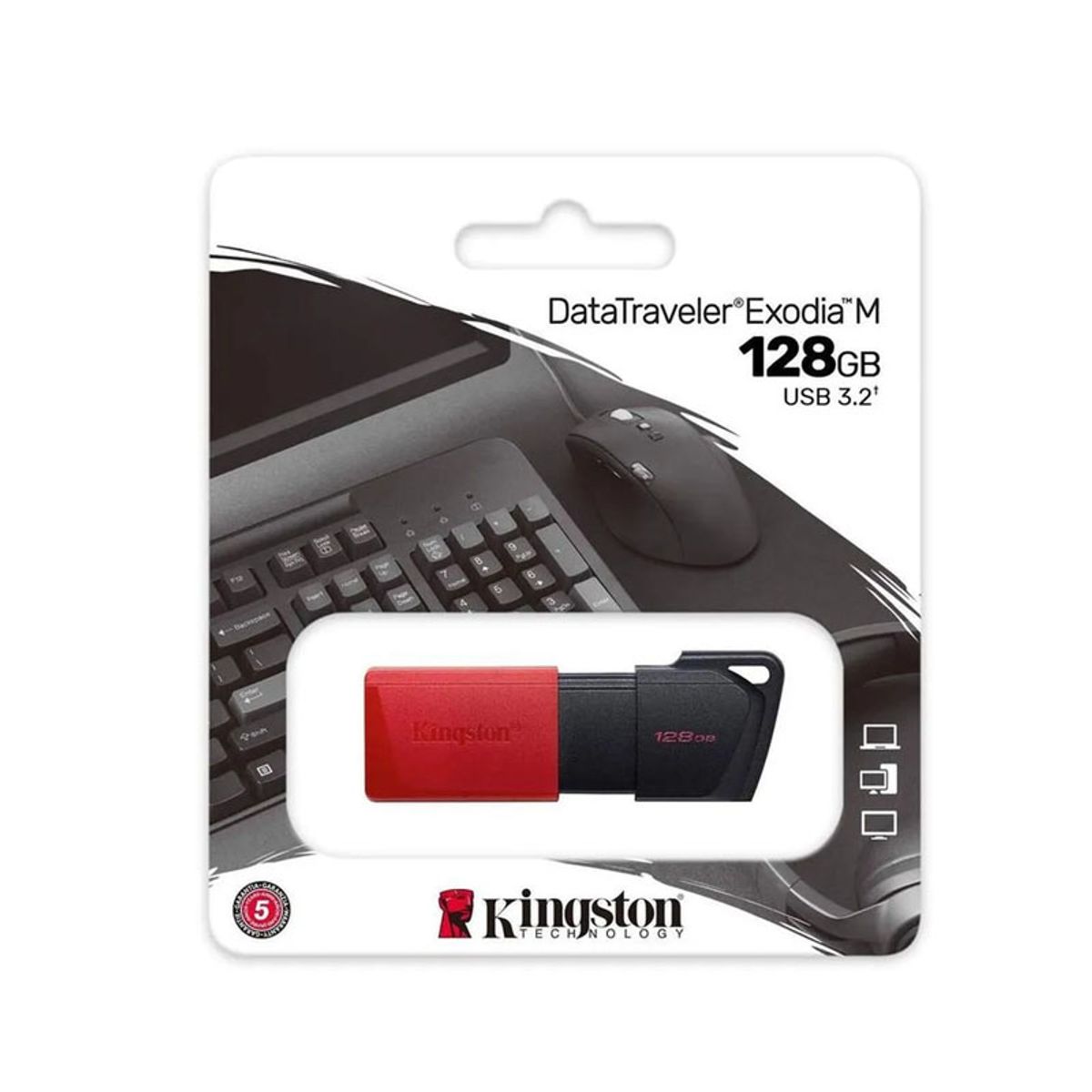 KINGSTON - MEMORIA KINGSTON USB DTXM 128GB 3.2 NEGRO/ROJO