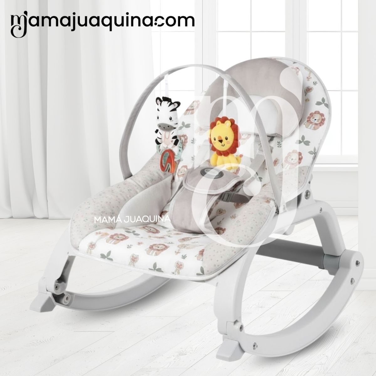 BABY - Silla Mecedora Didactica «EVA» con Bluetooth Gray
