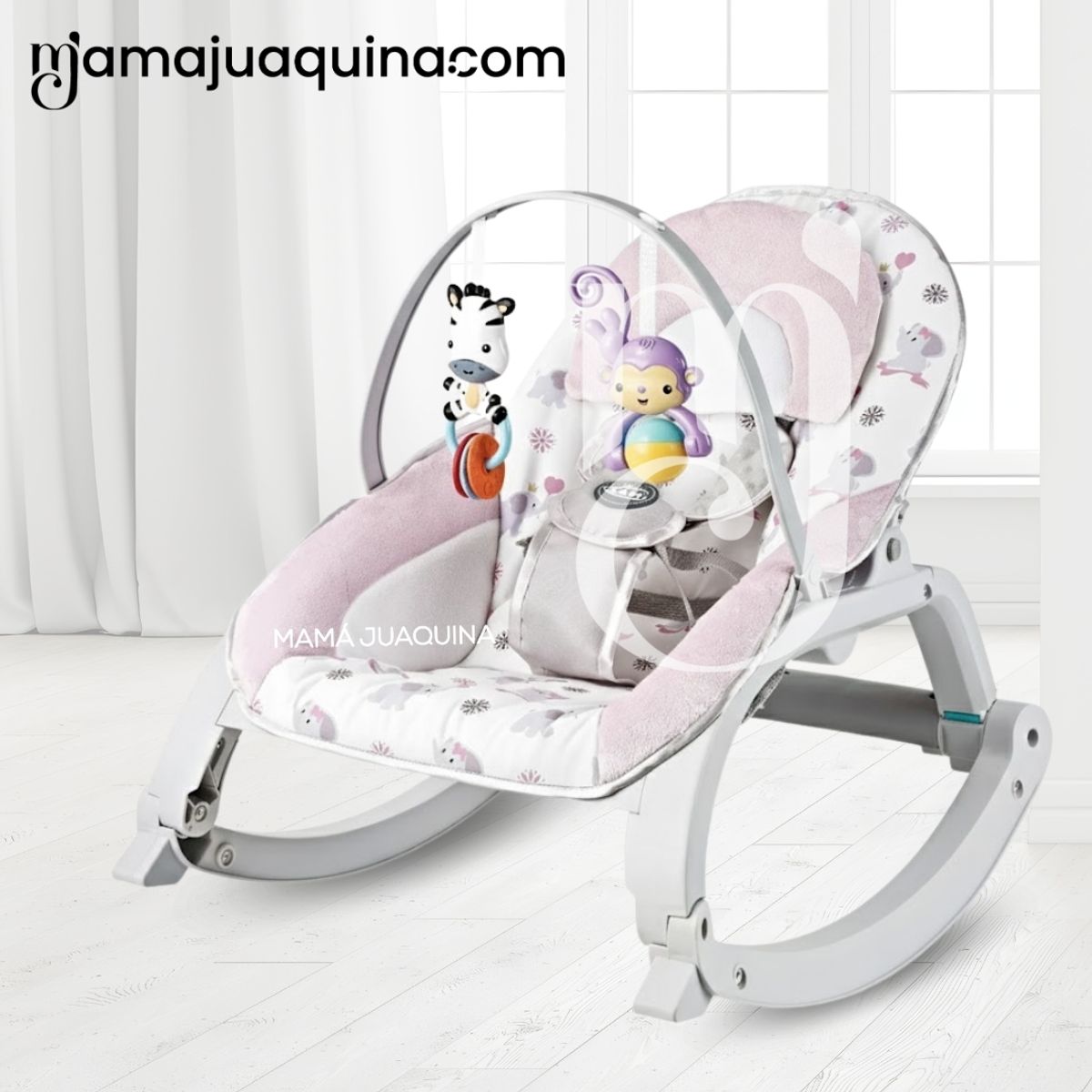 BABY - Silla Mecedora Didactica «EVA» con Bluetooth Pink