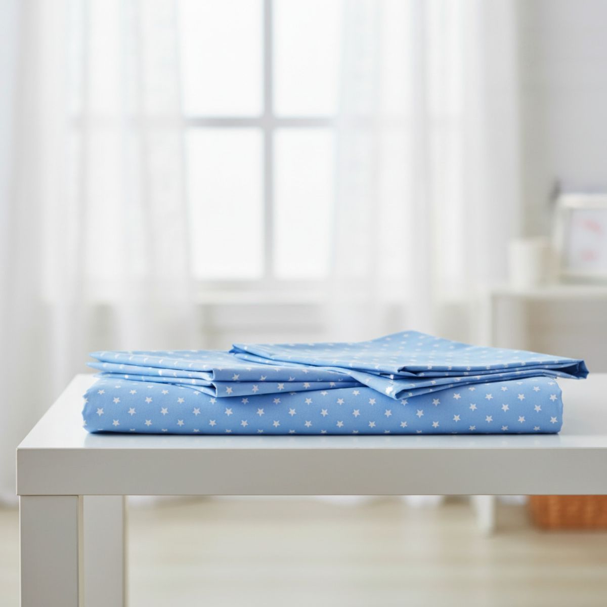 GENERICO - JUEGO DE SÁBANAS ALGODÓN PERU PIMA COLOR STAR WHITE