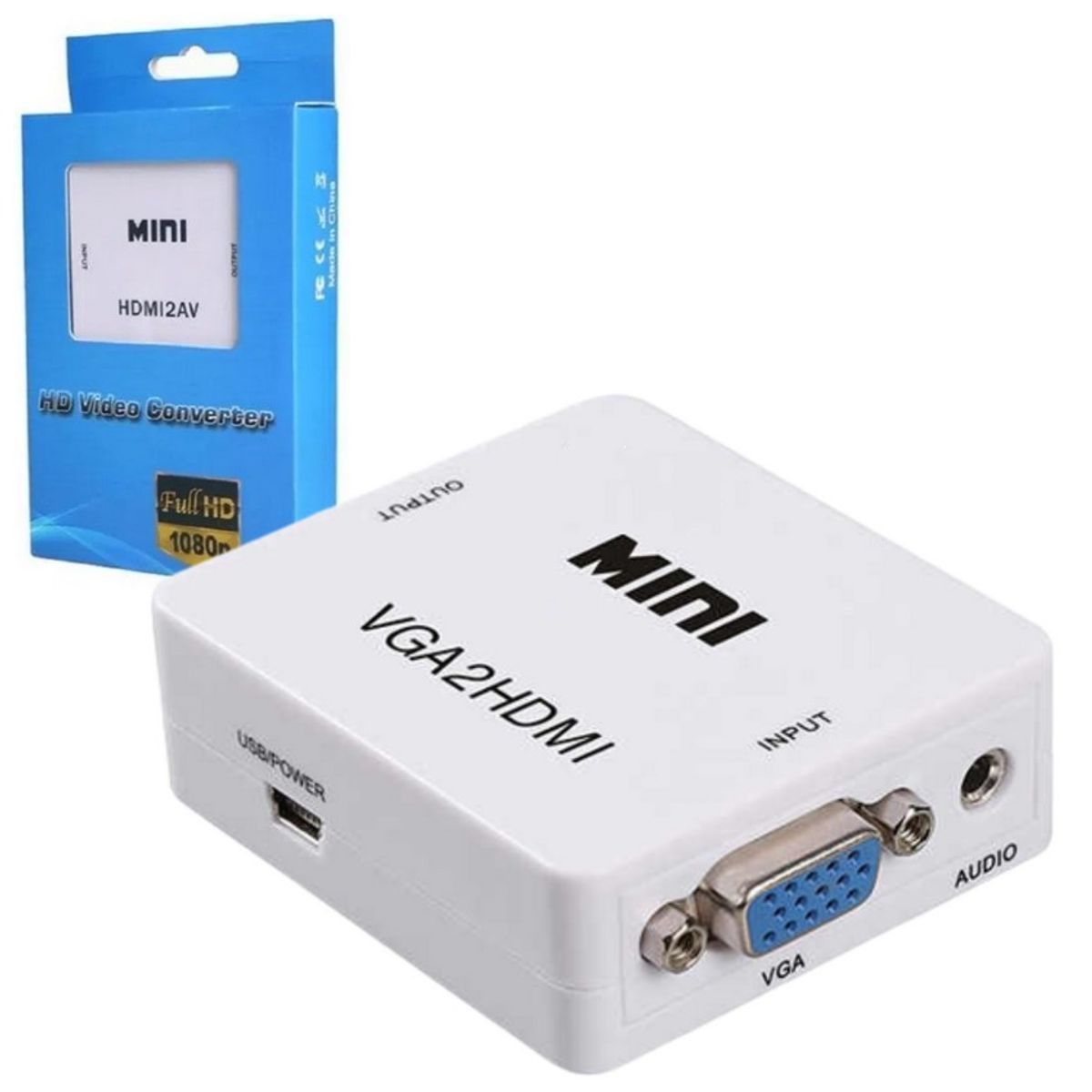 OEM - Convertidor VGA to HDMI - 1080P - Adaptador de Video FullHD