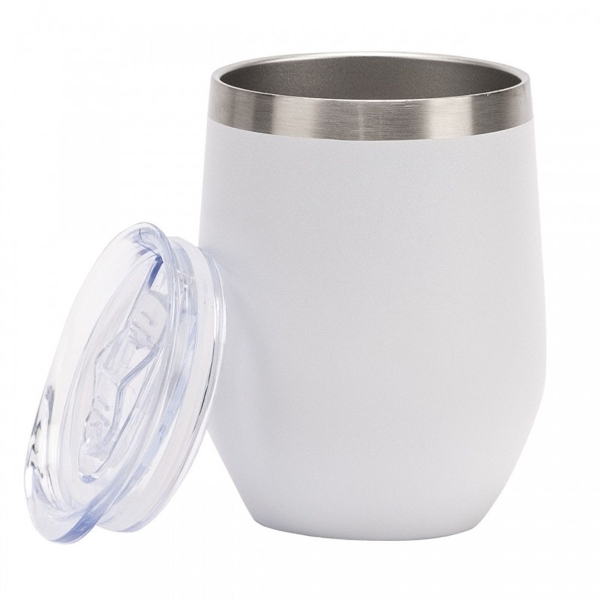 GENERICO - Vaso Térmico Mug Huevito Color Blanco de Acero Inoxidable 350 ml