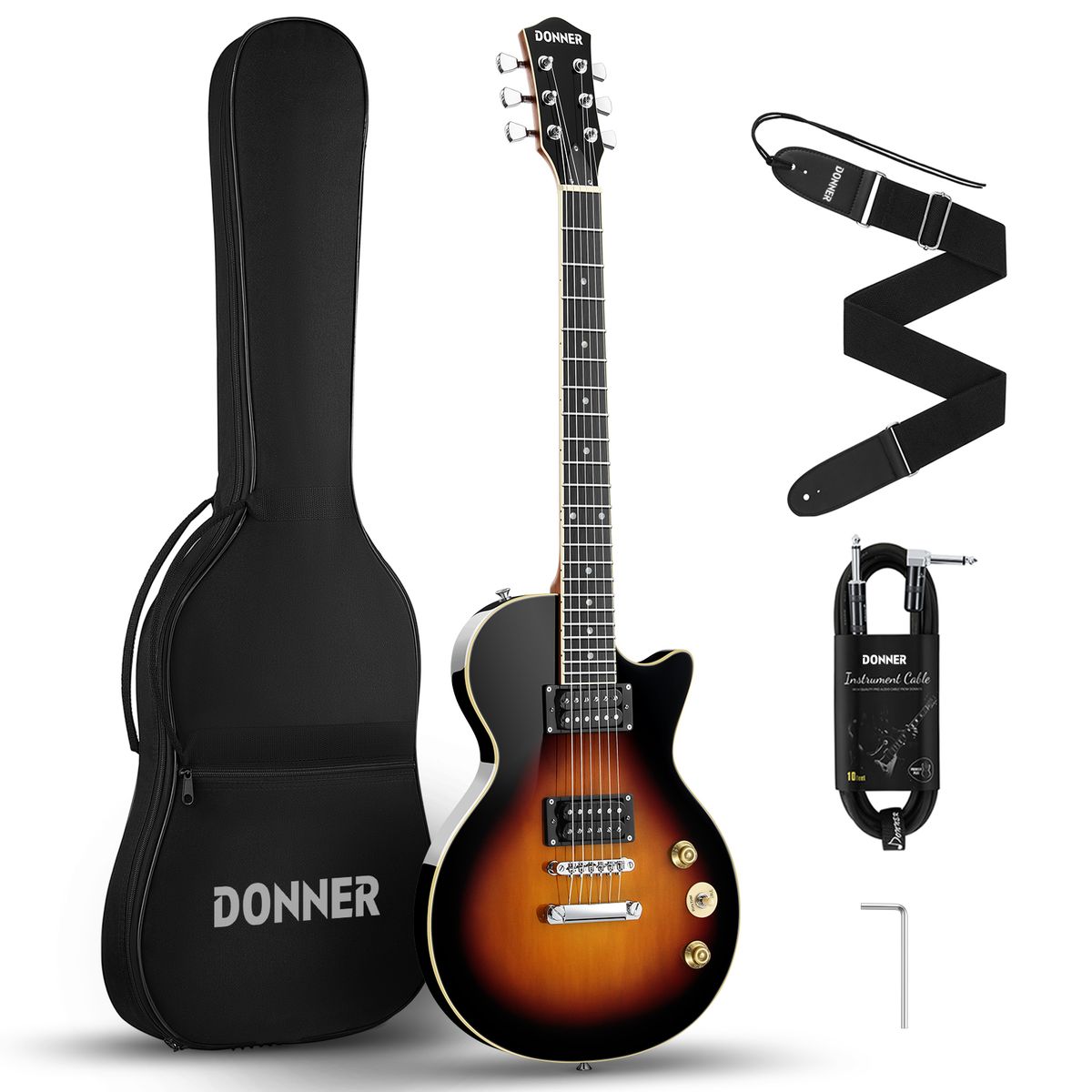 DONNER - Guitarra eléctrica Donner DLP-124S acabado Sunburst