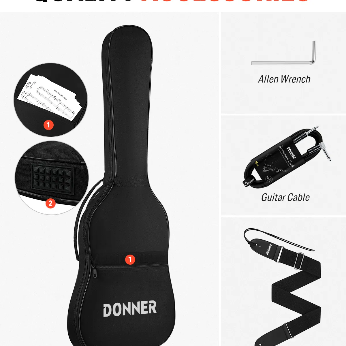 DONNER - Guitarra eléctrica Donner DLP-124S acabado Sunburst