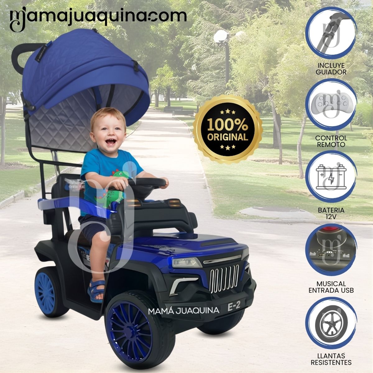 BABY - Correpasillo a Batería «CANSIC» con Control Remoto Blue