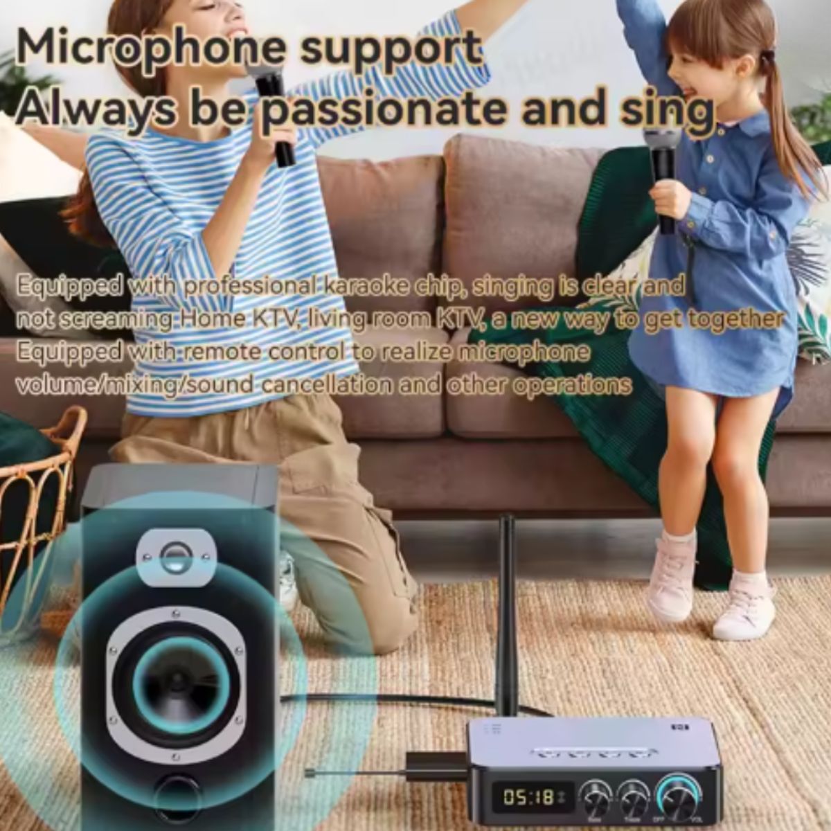 GENERICO - Adaptador Bluetooth Receptor Transmisor 5.0 Aux Rca Usb Fm Tf M9PRO