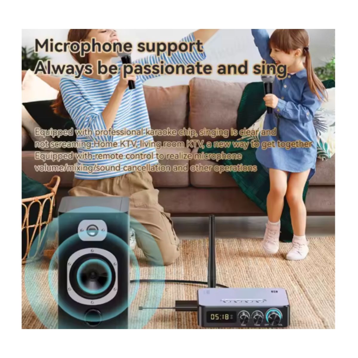 GENERICO - Adaptador Bluetooth Receptor Transmisor 5.0 Aux Rca Usb Fm Tf M9PRO