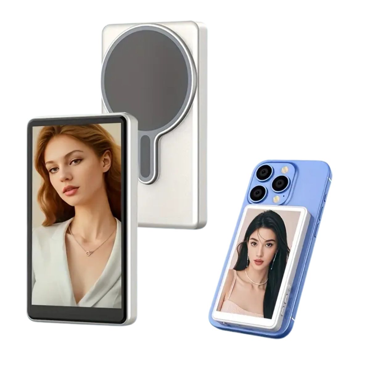 Pantalla Selfie Magnética para iPhone y Android con Control Bluetooth y Brillo Ajustable, marca GENERICO - Foto Principal