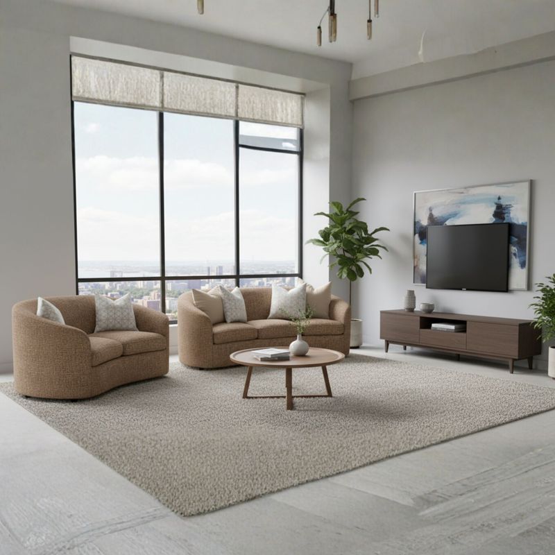 GENERICO - Juego de Sala Curvo Quan 3-2 en Tela Chenille Antifluido  LMUEBLE