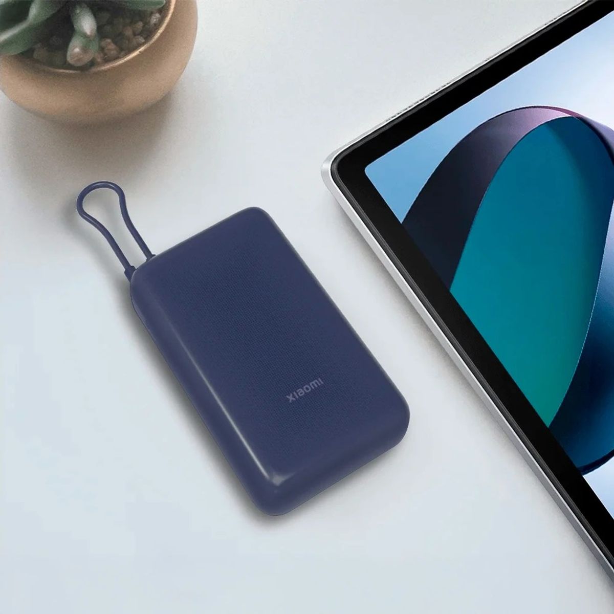 XIAOMI - Power Bank Xiaomi 33W 20000Mah Cable Integrado Azul