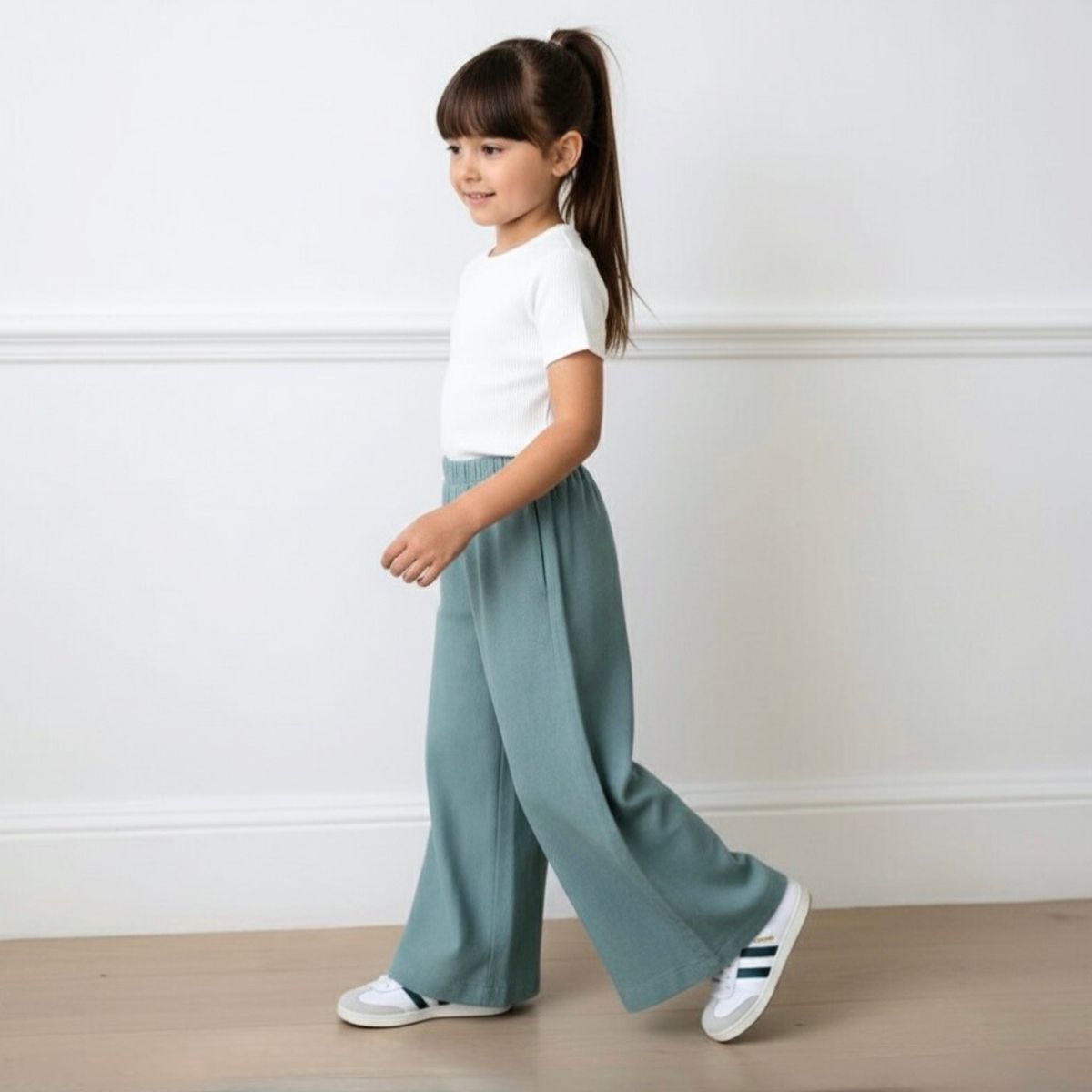 LE PETIT COMPANY - Palazo Pantalón Flare Niña - Menta