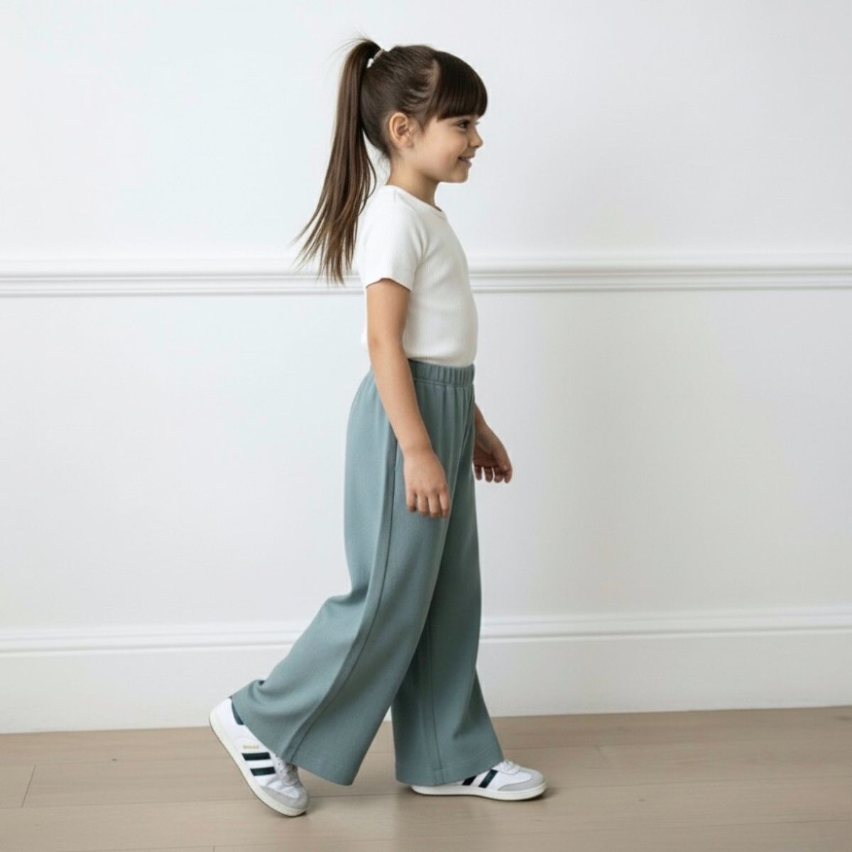 LE PETIT COMPANY - Palazo Pantalón Flare Niña - Menta