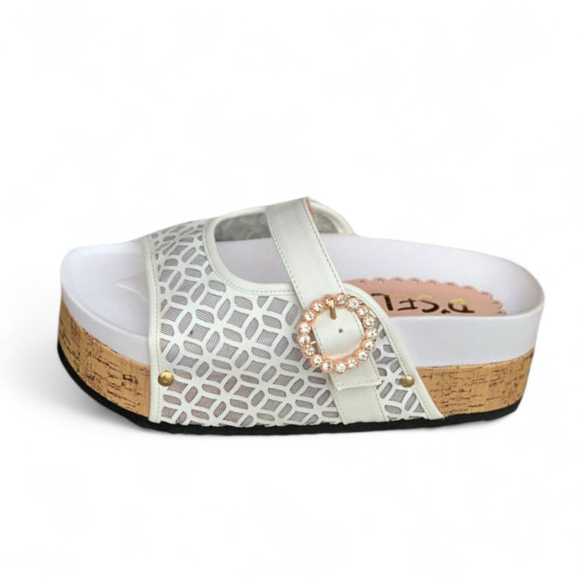 GENERICO - Sandalia Mujer Greca Alto X5 2086L-50 Color Blanco