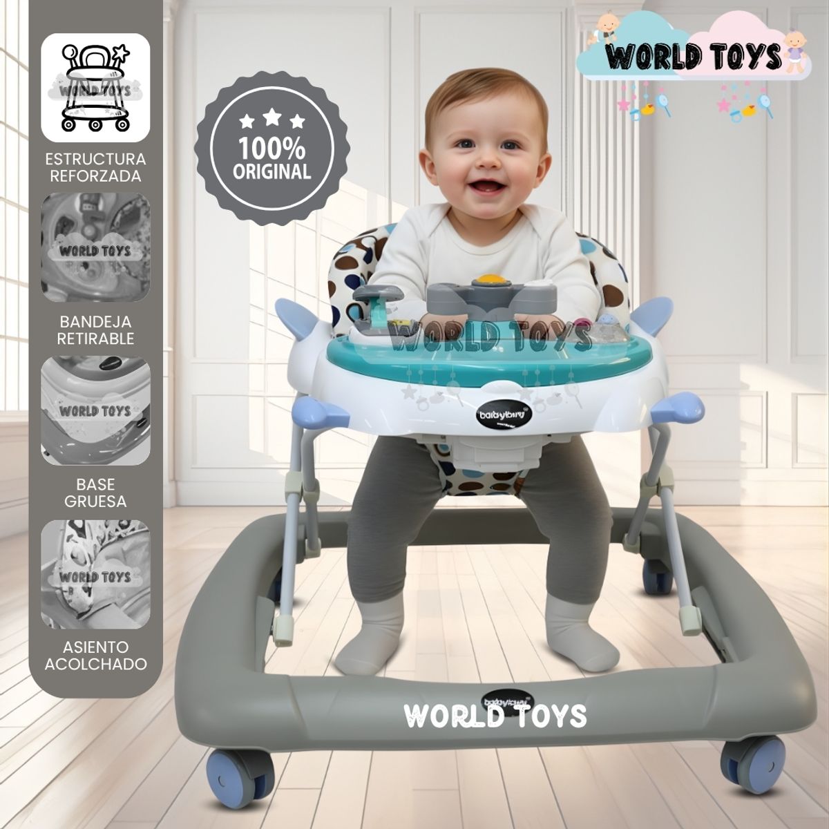 BABY - Andador Plegable Didáctico «NAVY» Edición Limitada Gray