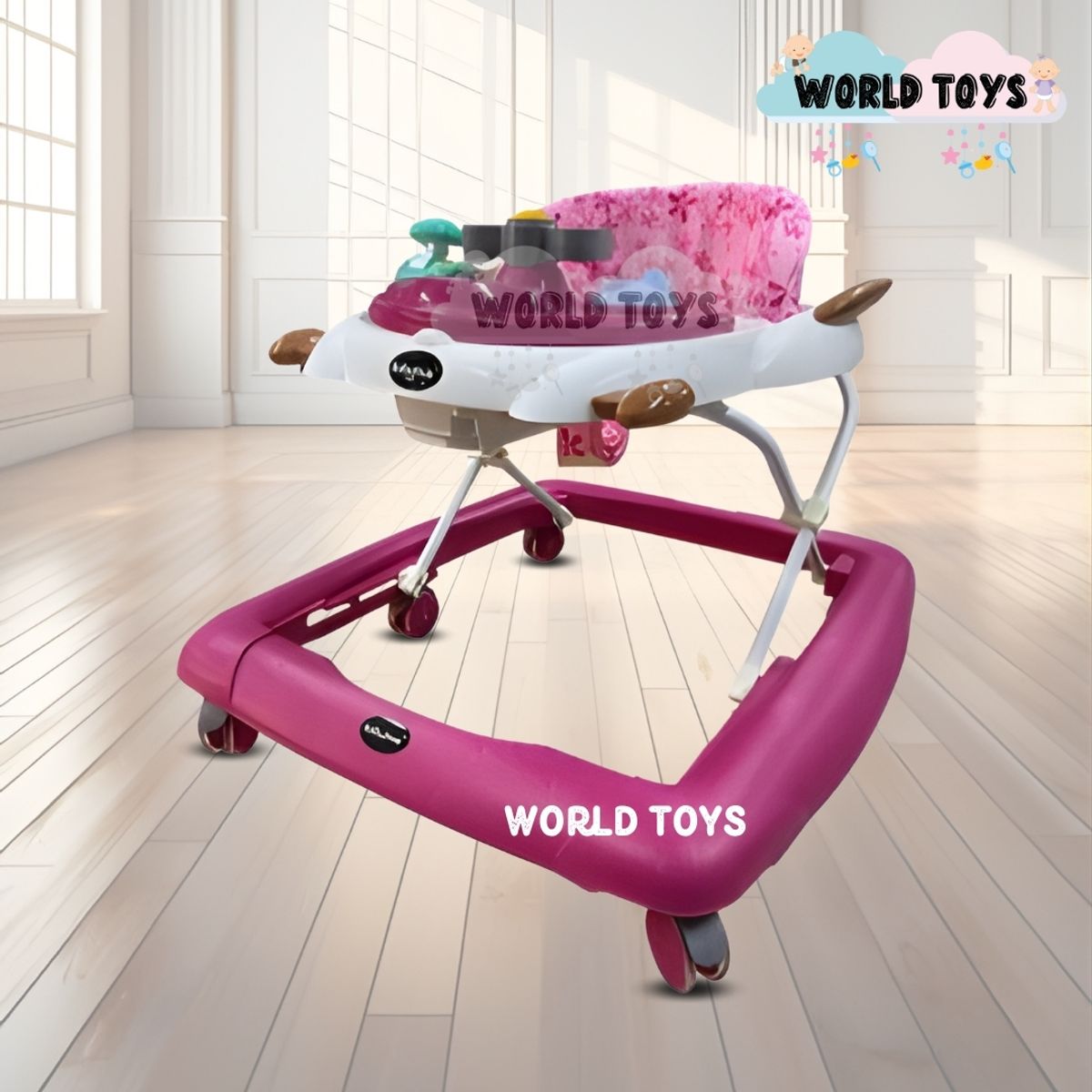 BABY - Andador Plegable Didáctico «NAVY» Edición Limitada Dark Pink