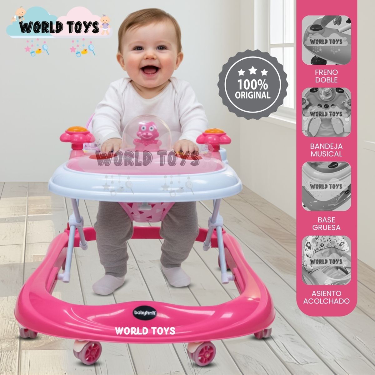 BABY - Andador Plegable Didáctico «DUCSY» Edición Limitada Pink