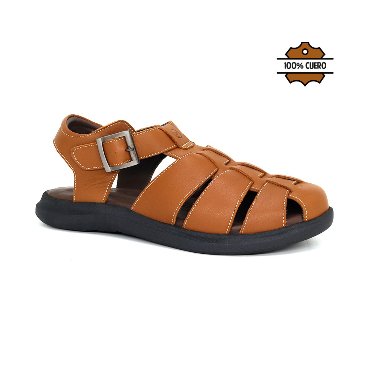 CONTERS - Sandalias Hombre De Cuero KN25Q3-828 Coñac