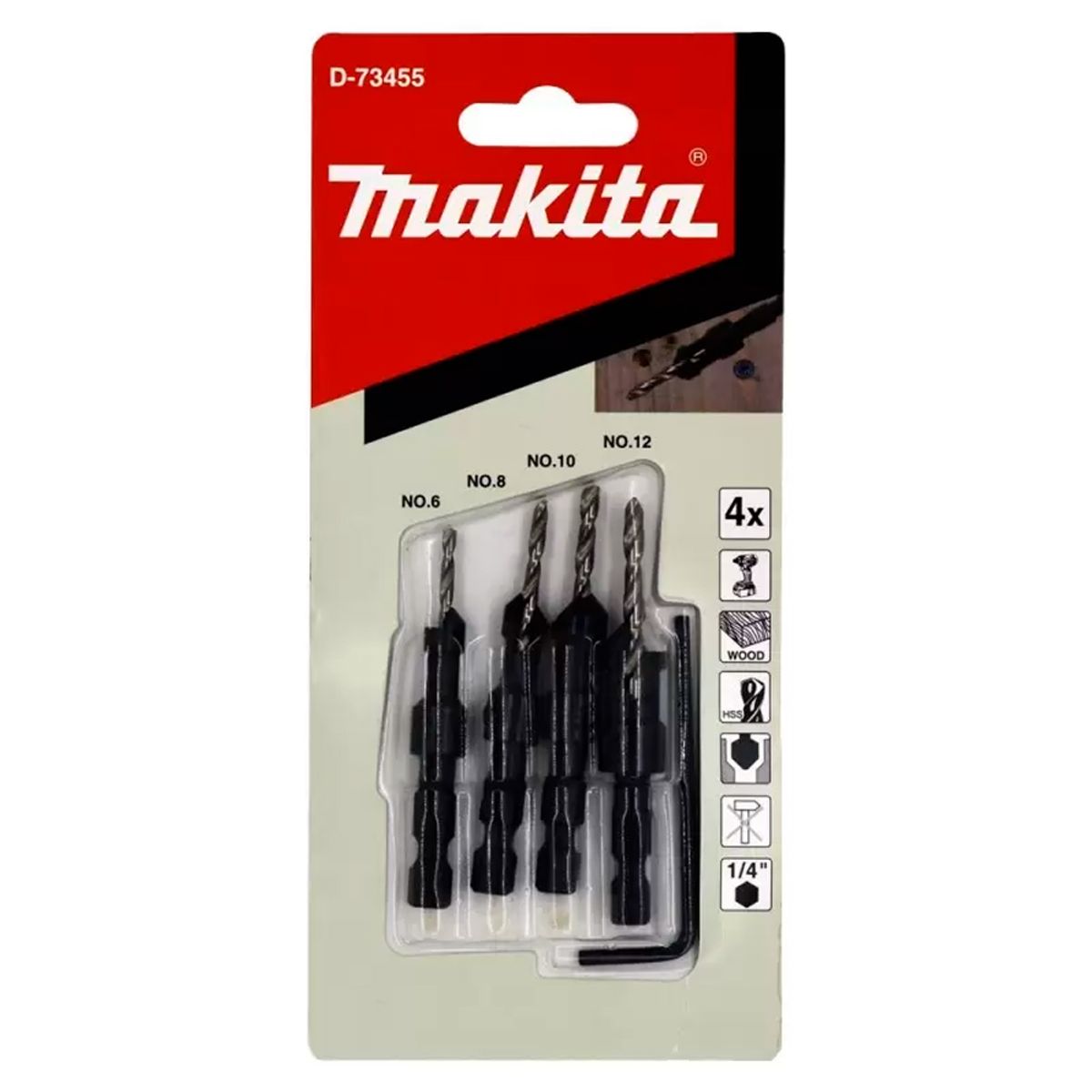MAKITA - Set de Broca Makita Avellanadora 4pcs