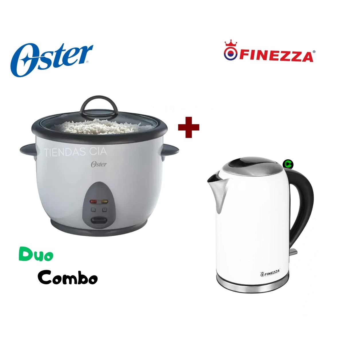 FINEZZA - Hervidor Finezza 2L y Olla arrocera Oster 1,8 L