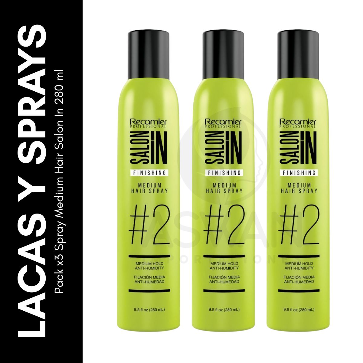 GENERICO - Pack x3 Spray Medium Hair Salon In 280 ml