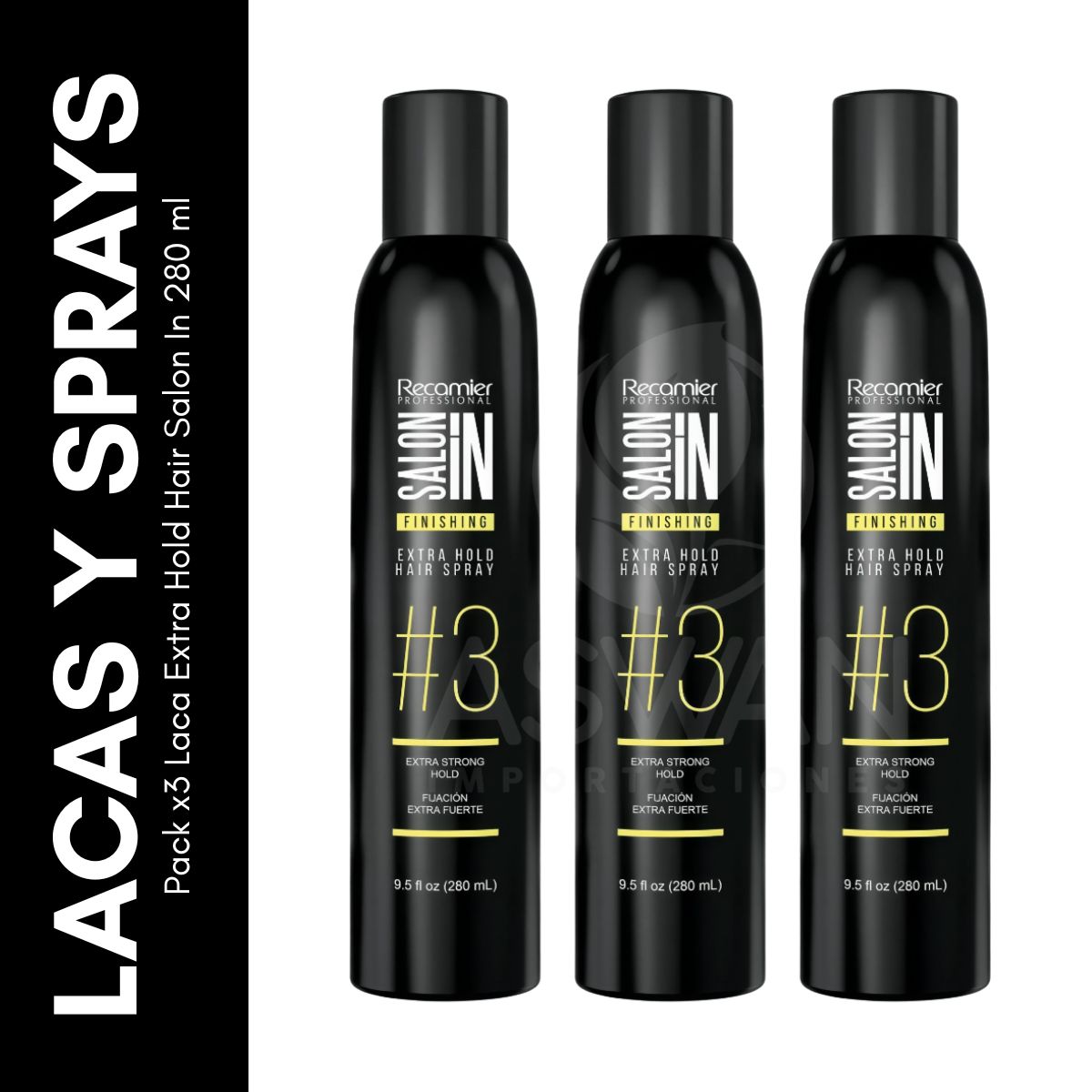 GENERICO - Pack x3 Laca Extra Hold Hair Salon In 280 ml