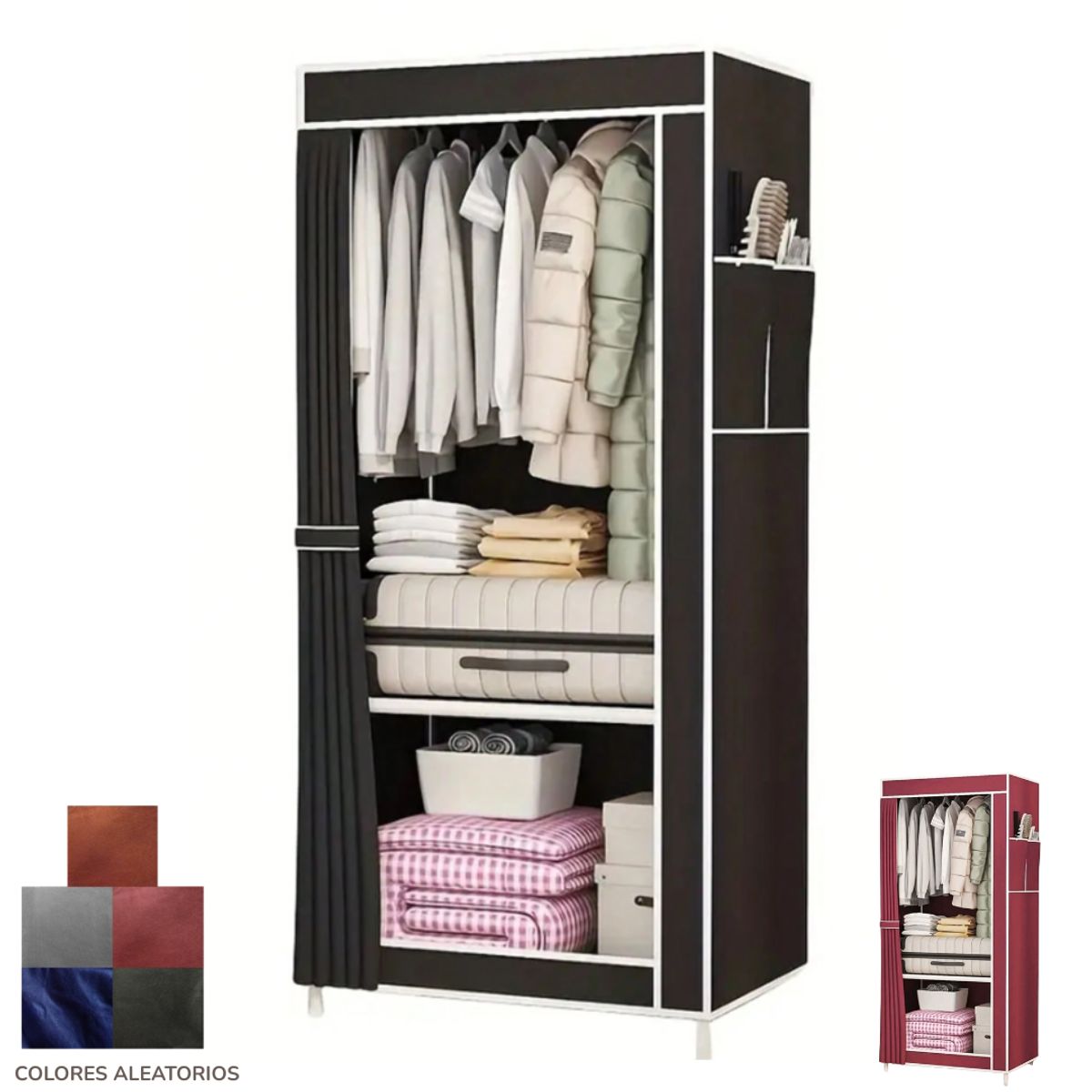 INSPIRA - Ropero Organizador Armable de Tela 1 Cuerpo Color Aleatorio