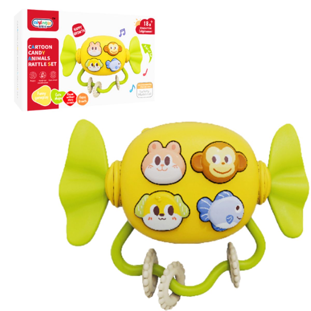 GENERICO - Juguete Sensorial Sonajero Musical Amarillo