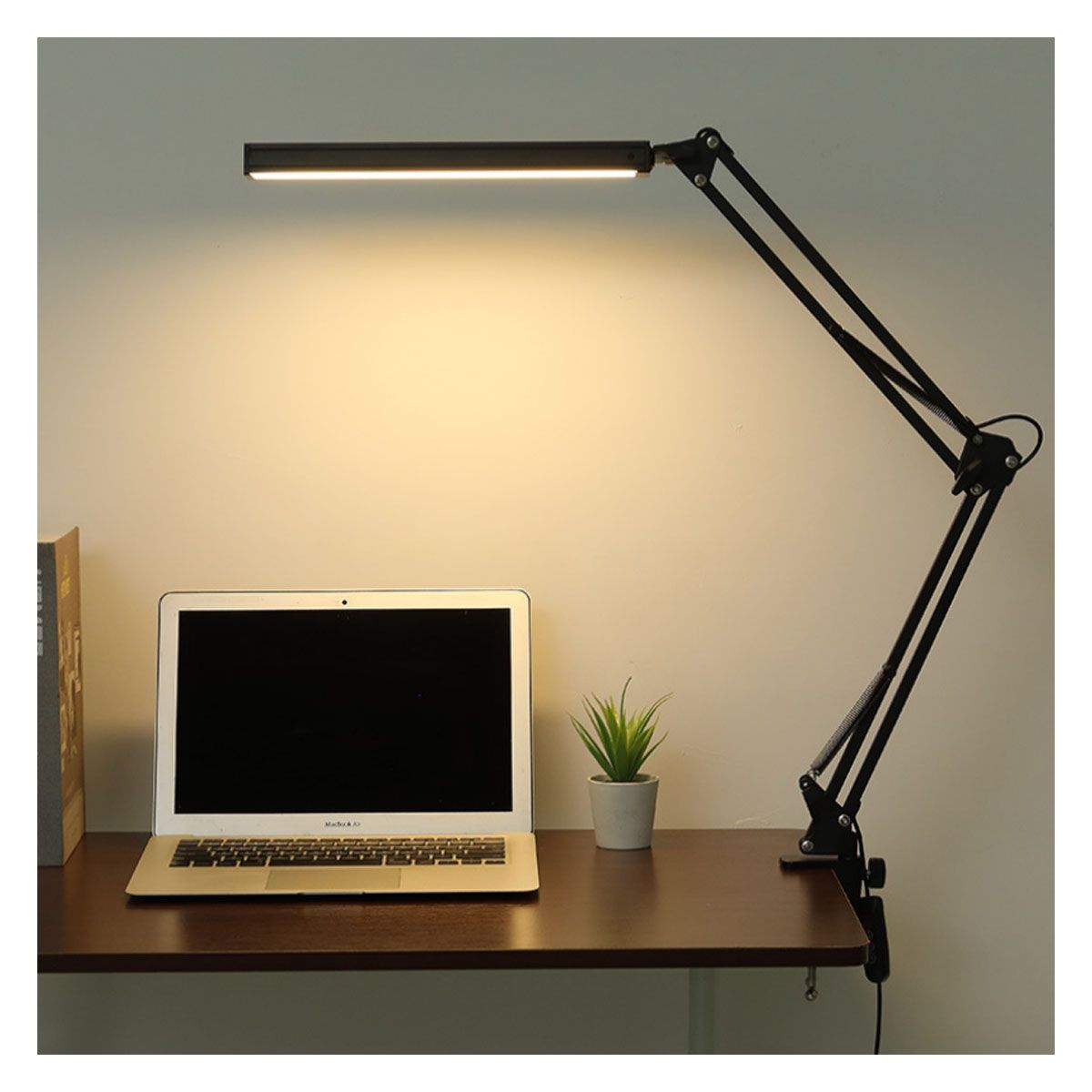 SEISA - Lampara Led Luz De Escritorio Mesa Plegable Metal 12W Seisa