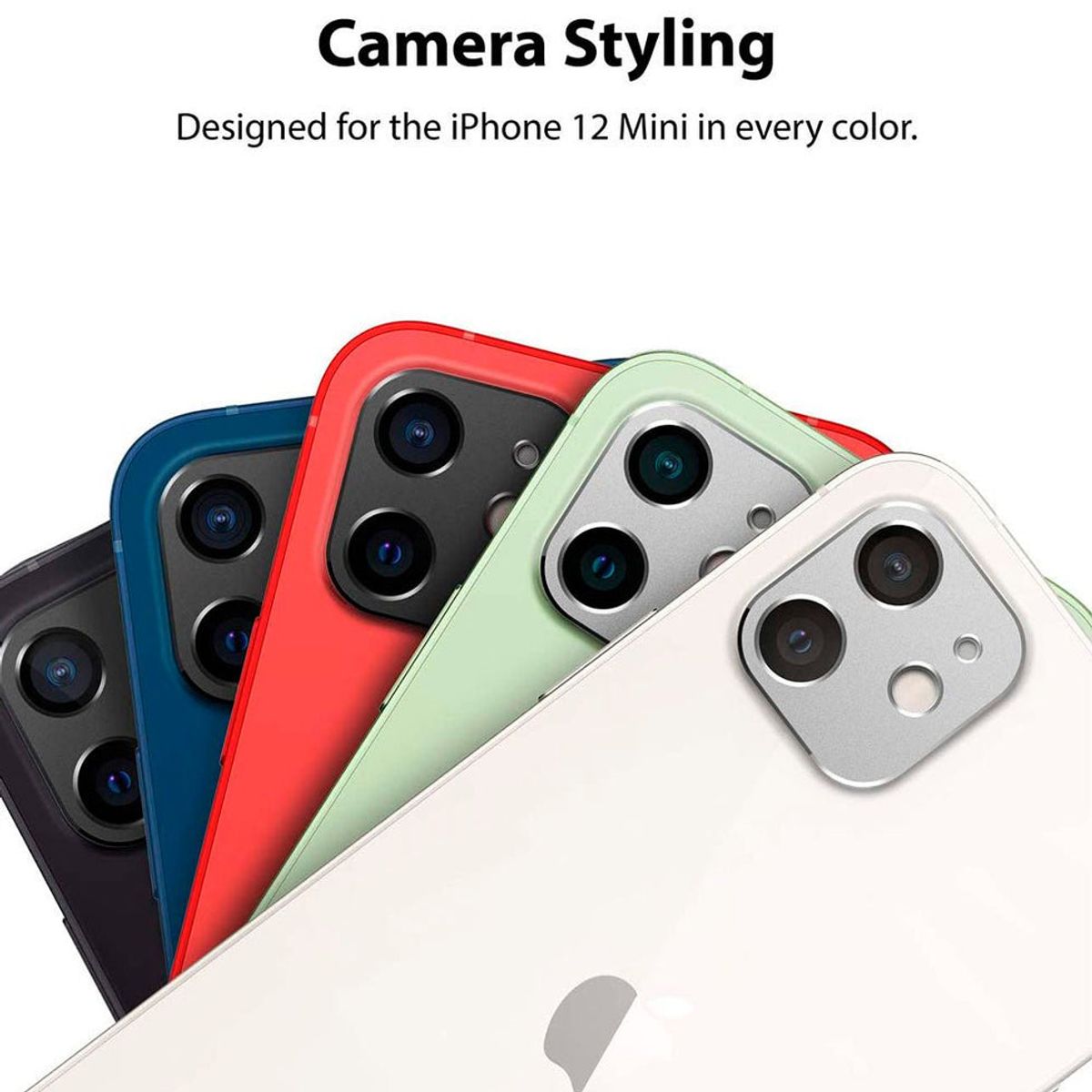 RINGKE - Protector Camara iPhone 12 mini Ringke Aluminio Negro