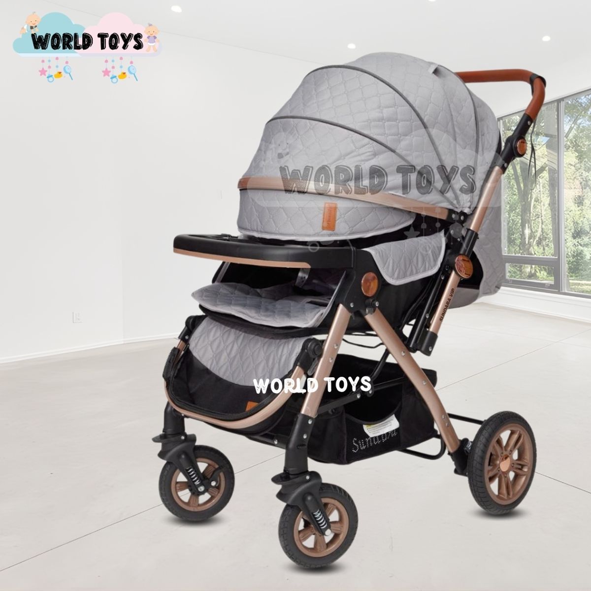 BABY - Coche Cuna De Lujo «SUNDARA PREMIUM» con Mochila Gray