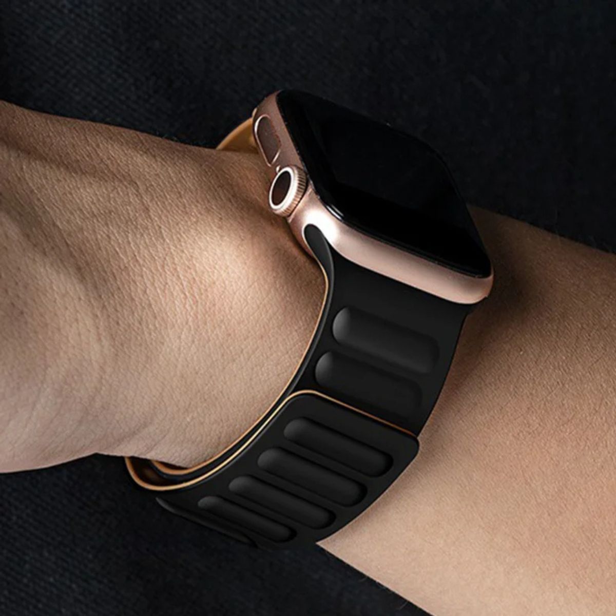 OEM - Correa de cuero imantada - NEGRO - 42mm 44mm 45mm 46mm 49mm