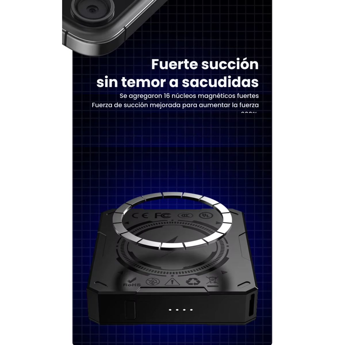 TRANSFORMERS - Batería portátil magsafe transformers ultra delgada 5000 mah-PLATEADO