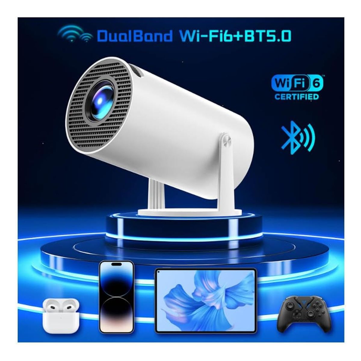 U BUY - Miniproyector Hy300 Proyector Portátil 4k 1080p