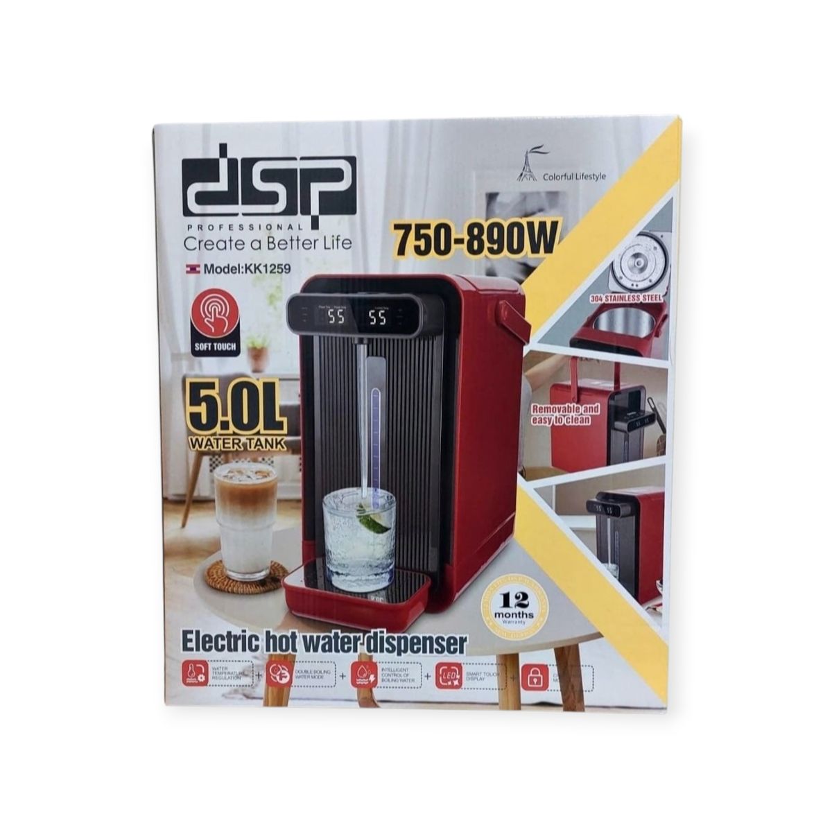Dsp - HERVIDOR ELECTRICO 5LT DISPENSADOR DIGITAL DSP KK-1259