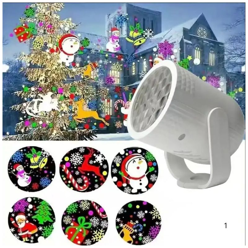 GENERICO - Proyector Led - Figuras de Navidad Multicolor