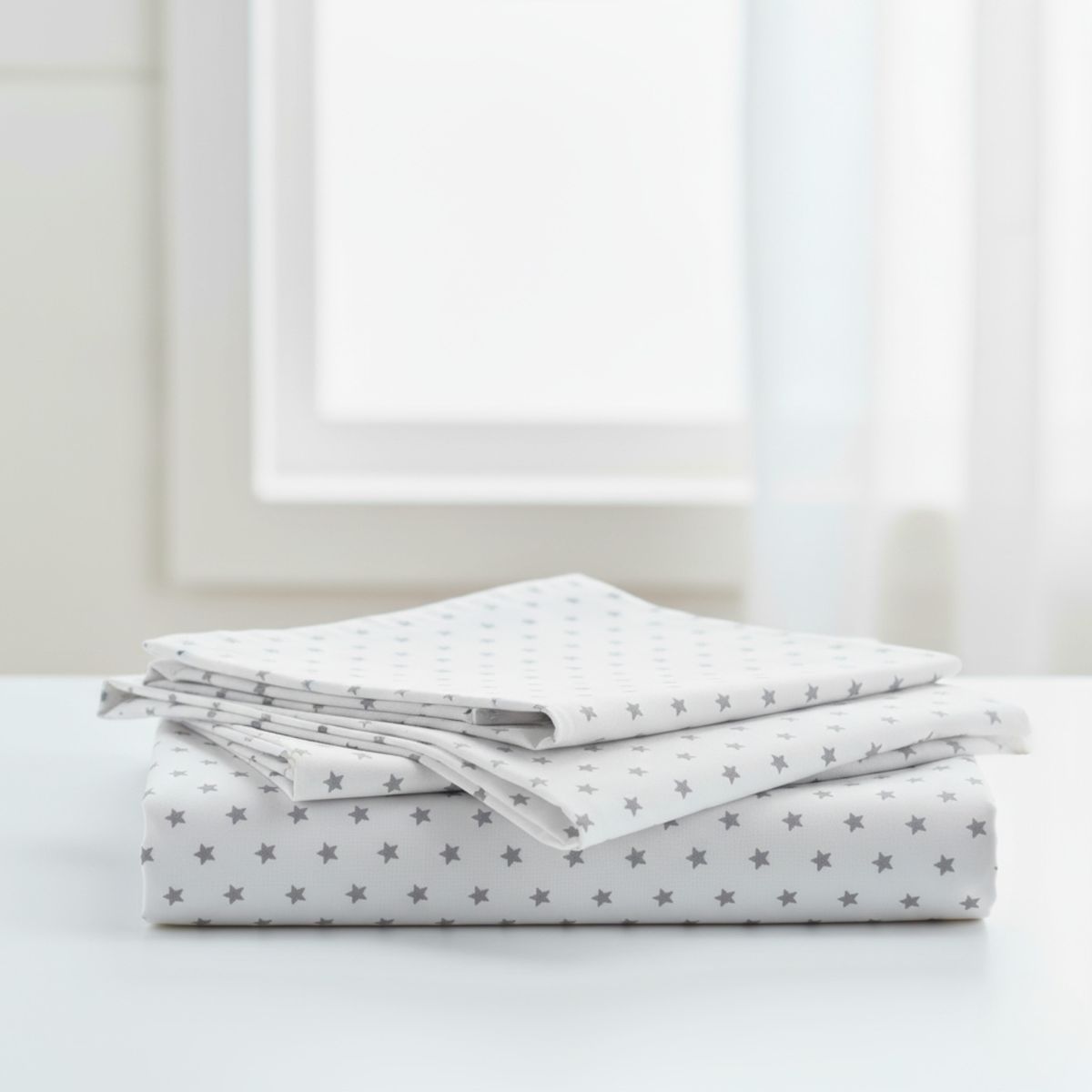 GENERICO - JUEGO DE SÁBANAS ALGODÓN PERU PIMA WHITE STAR COLOR