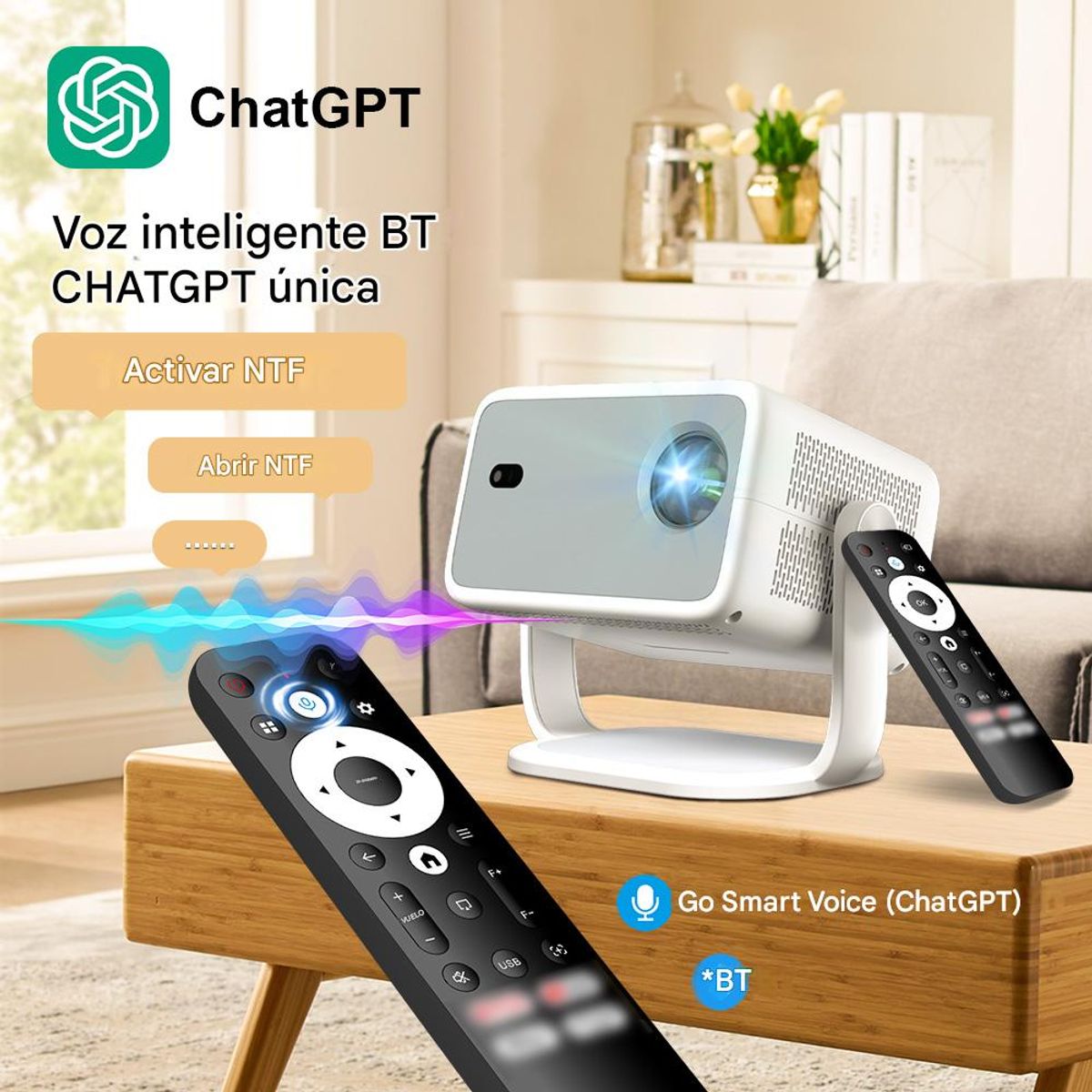 GENERICO - Mini Proyector portatil TP350 NTV Certificado TOPLEO Smart 4K, Android13, Wifi 6, Bluetooth 5.2