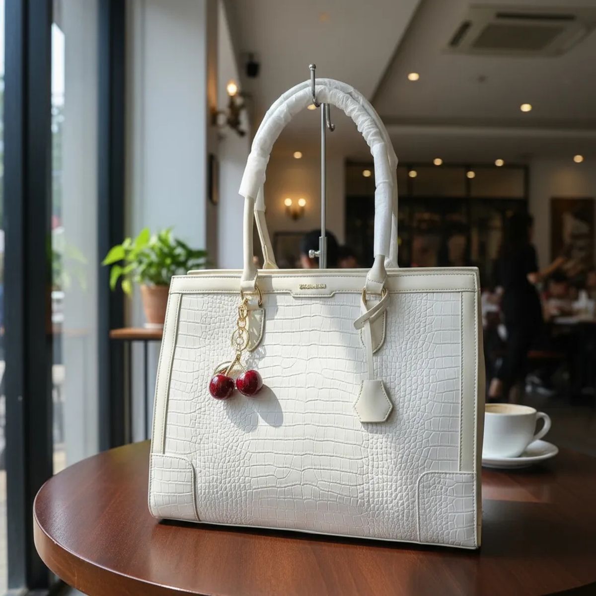 GENERICO - Cartera portalaptop ,cuero PU, 3 piezas AB con cereza