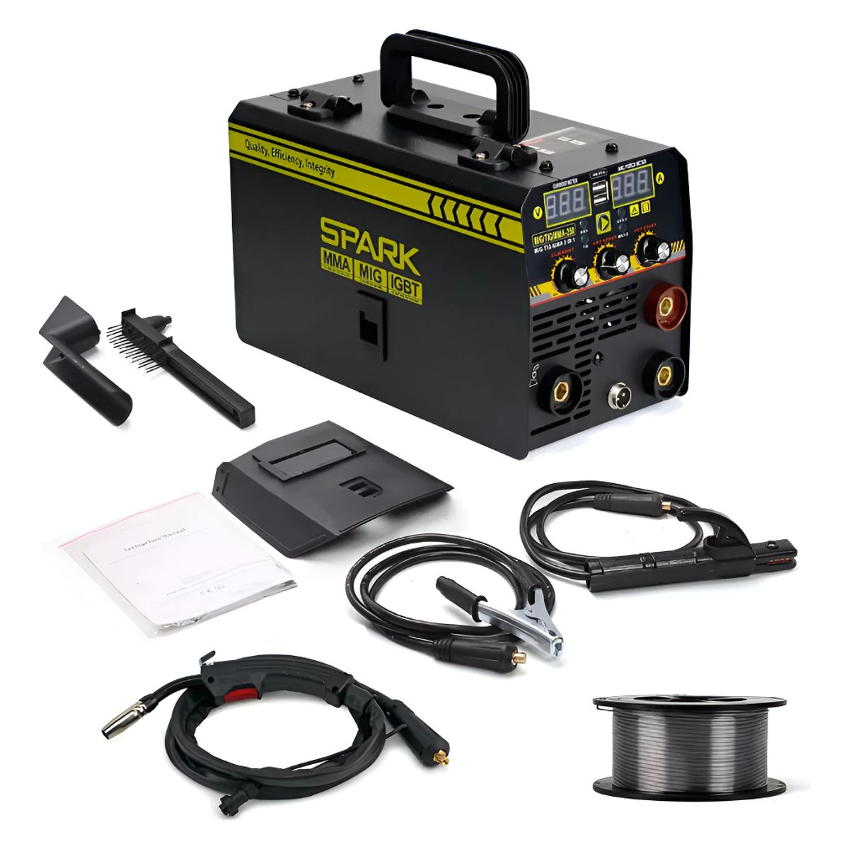 QUICK - Soldadora Mig Tig Arco 250a Sin Gas + Rollo De Alambre Flux