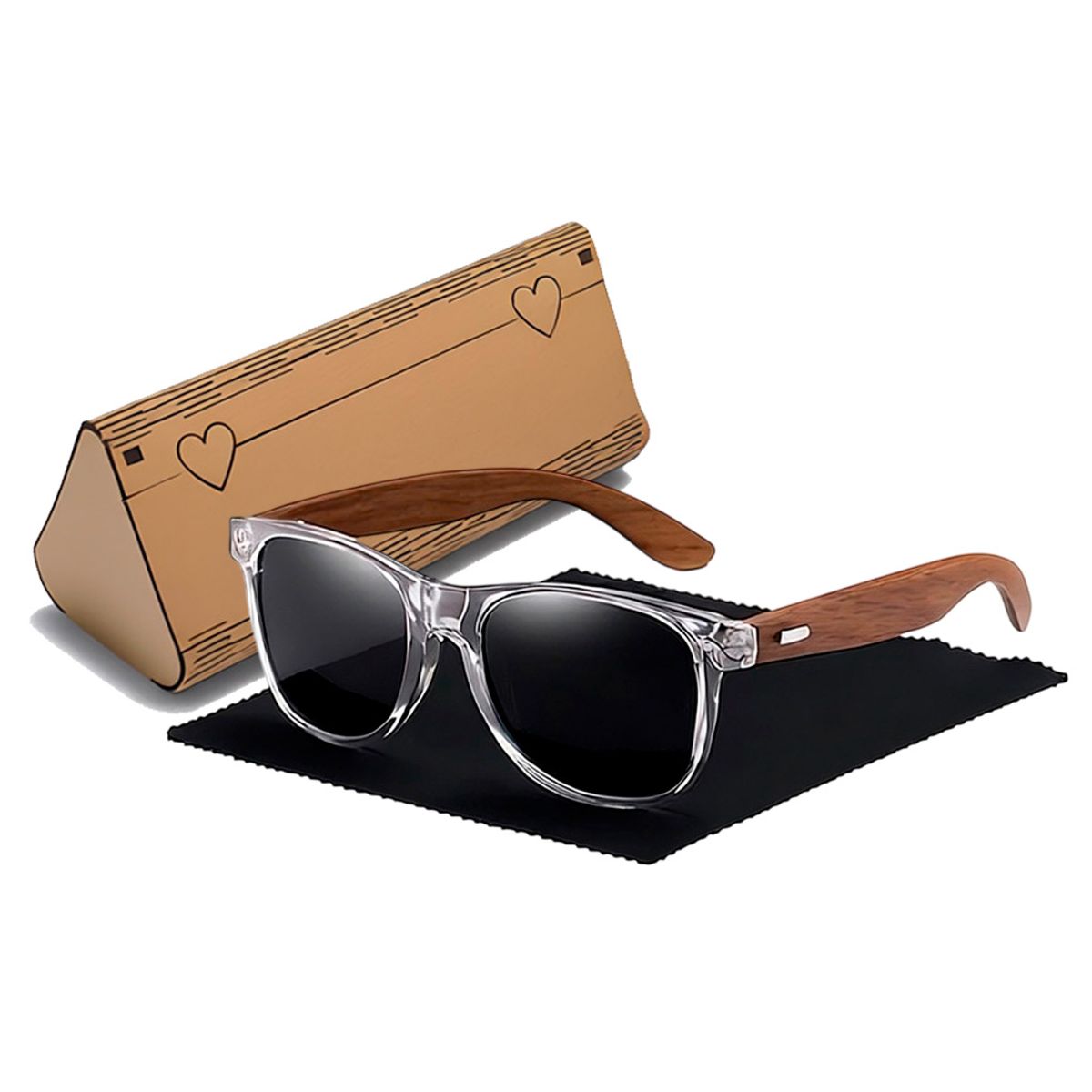 GENERICO - Lentes Gm Polarizado Proteccion Uv400 Varilla De Nogal Mujer