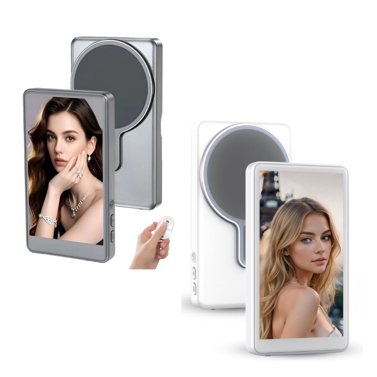 GENERICO - Pantalla Selfie Magnética para iPhone y Android con Control Bluetooth y Brillo Ajustable