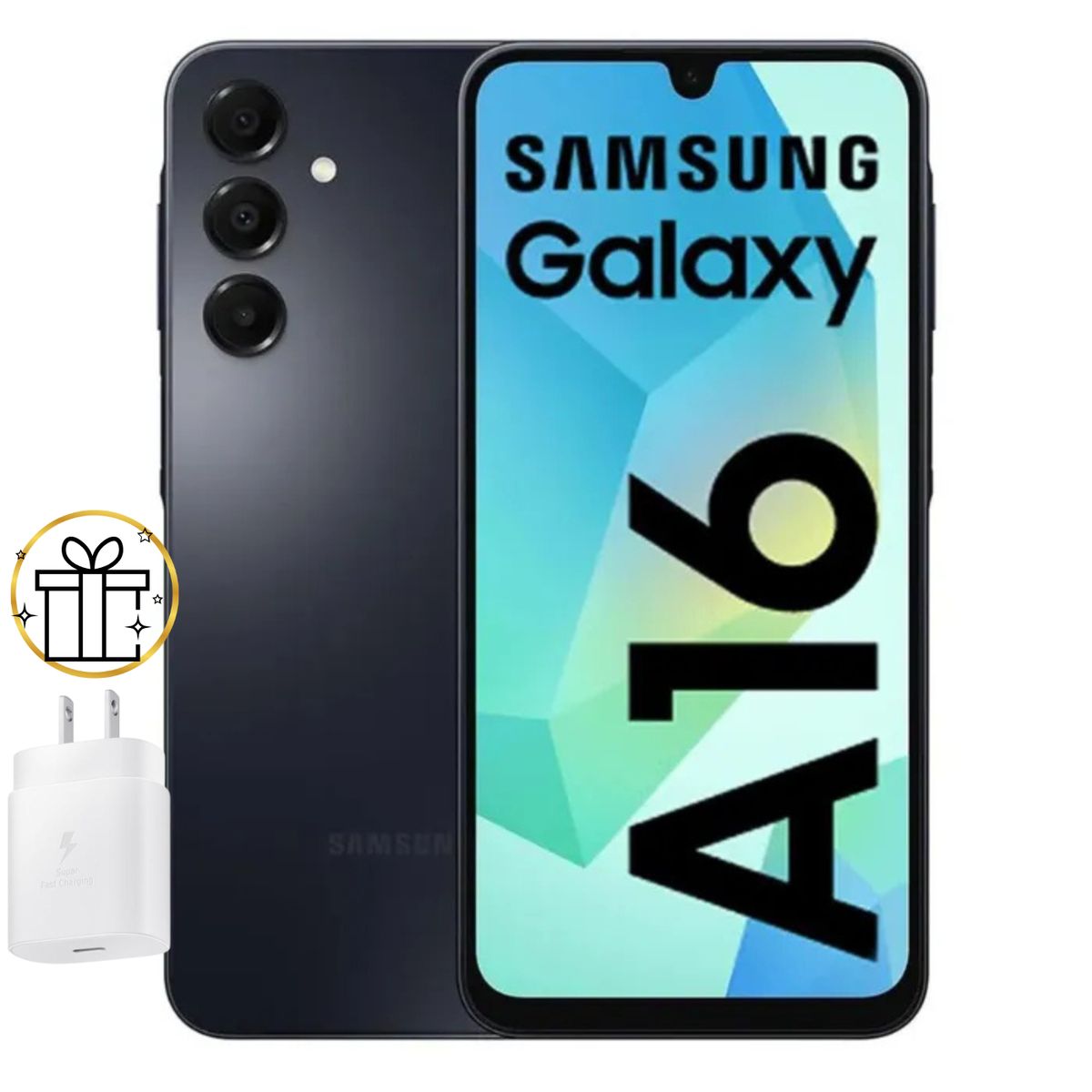SAMSUNG - SAMSUNG A16 4RAM128GB NEGRO+CARAGDOR DE REGALO