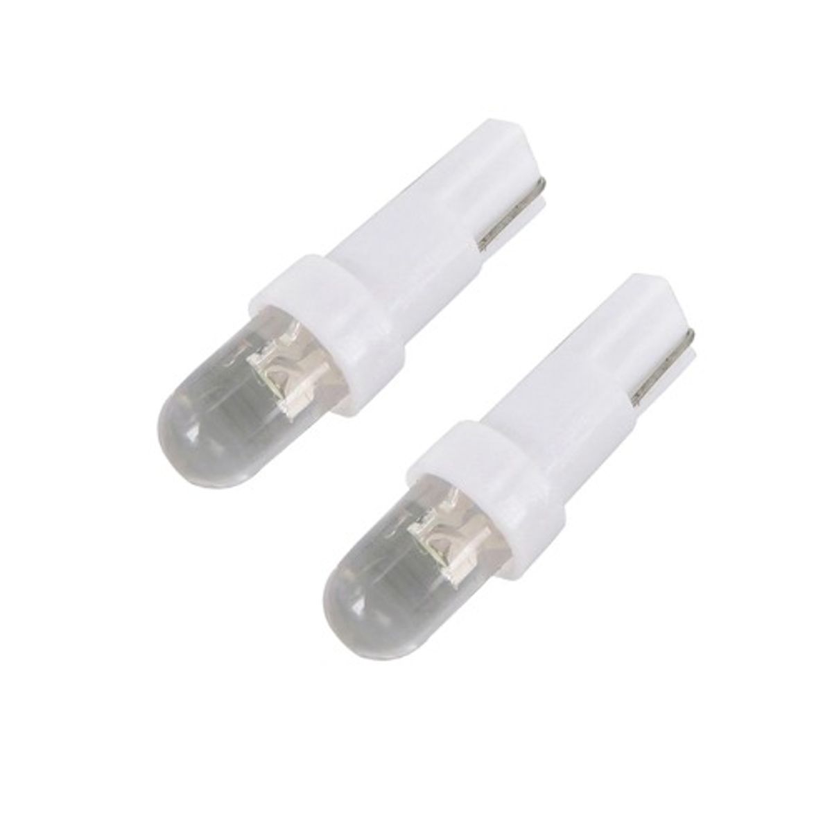 GENERICO - FOCO LED LAGRIMA T5 1LED FIJO AZUL 12V 1LED FIJO BLANCO 12V