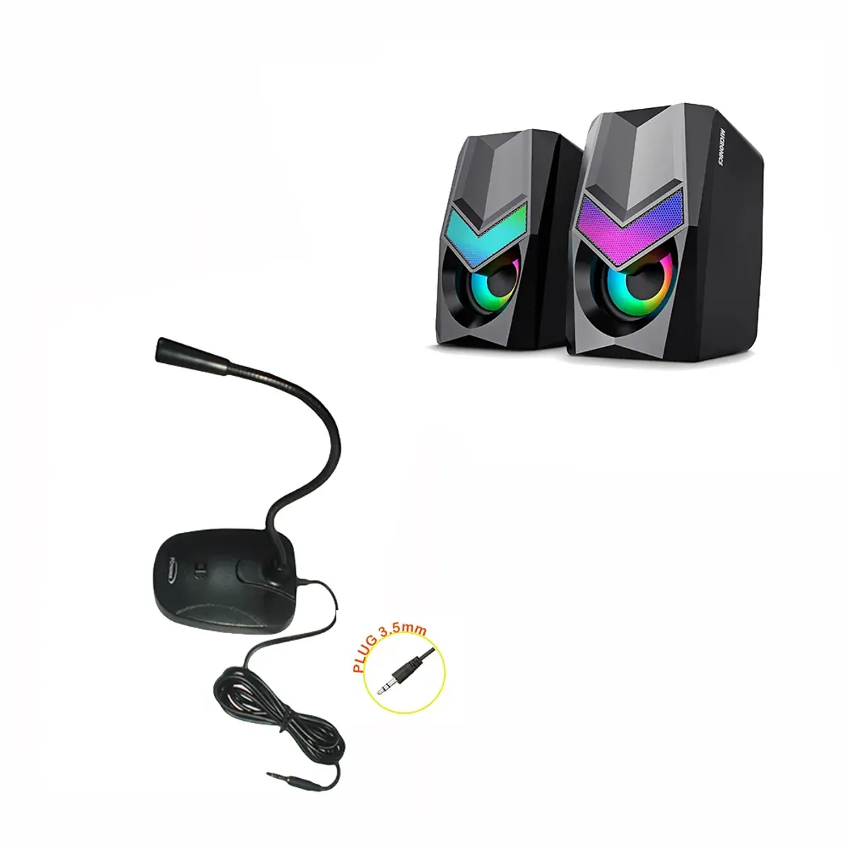 Combo MICROFONO y PARLANTES - PARA TU PC O LAPTOP, marca MICRONICS - Foto Principal